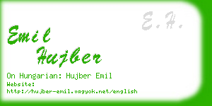 emil hujber business card